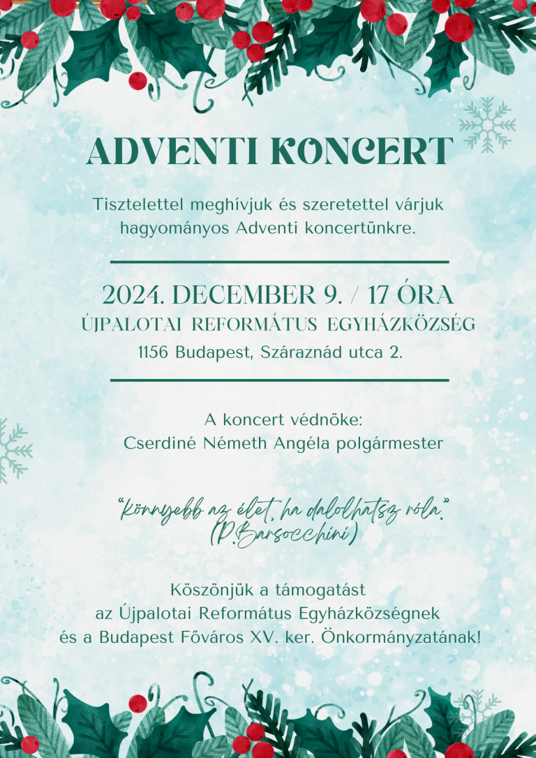 Adventi koncert meghívó